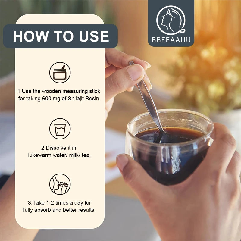 BBEEAAUU 100% Original Shilajit | Pure Shilajit Resin – Immune, Metabolism & Energy Support