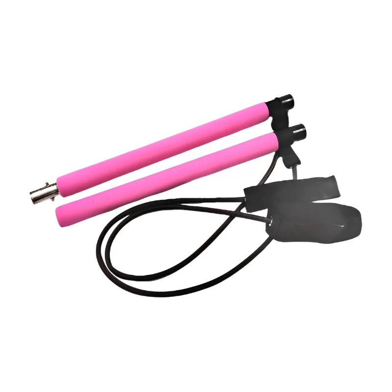 Portable Yoga & Pilates Bar with Resistance Bands for Full Body Workout | Home Gym Equipment