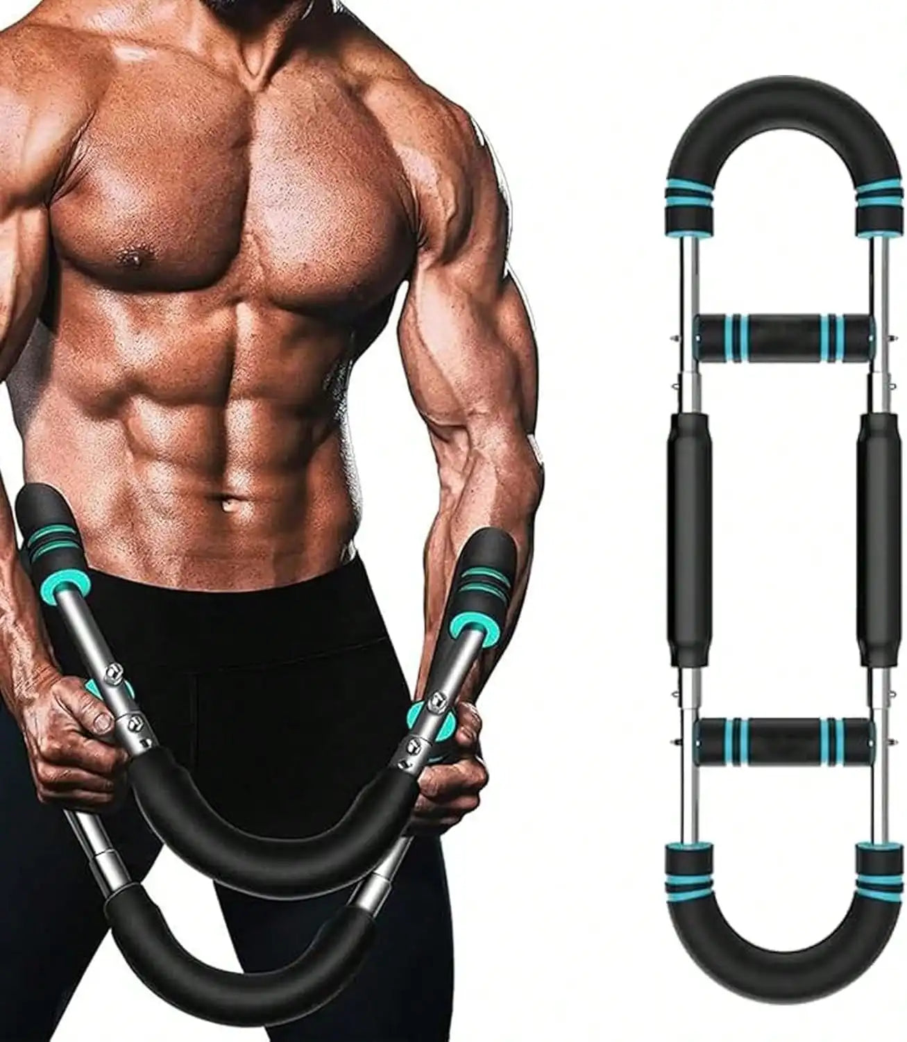 Adjustable Twist Bar Exerciser – 60–100 lb Resistance for Forearms, Wrists & Grip Strength | Home Gym Hand Trainer