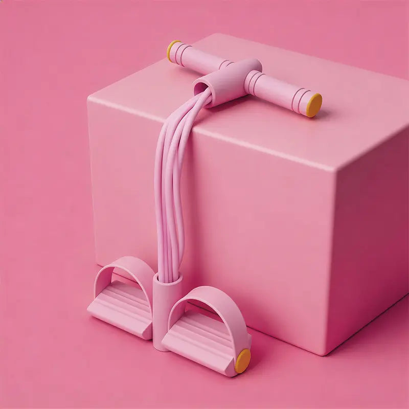 Elastic Sit-Up Resistance Band with 6 Tubes for Home Gym Yoga and Core Training