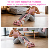 Elastic Sit-Up Resistance Band with 6 Tubes for Home Gym Yoga and Core Training