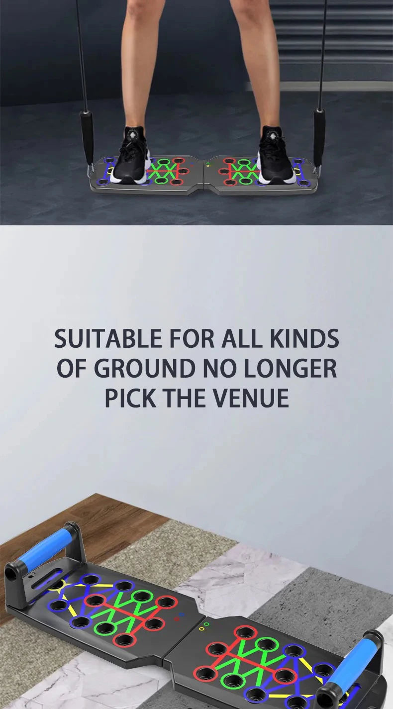 Multifunctional Push-Up Board Set | Foldable Fitness Equipment For Chest Abdomen Arms/Back Training