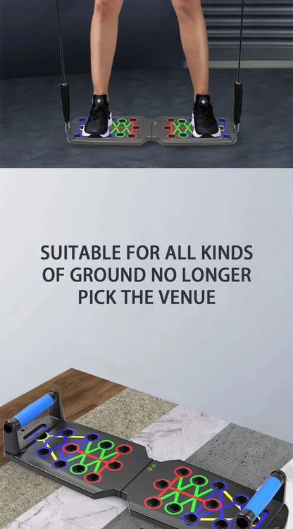 Multifunctional Push-Up Board Set | Foldable Fitness Equipment For Chest Abdomen Arms/Back Training