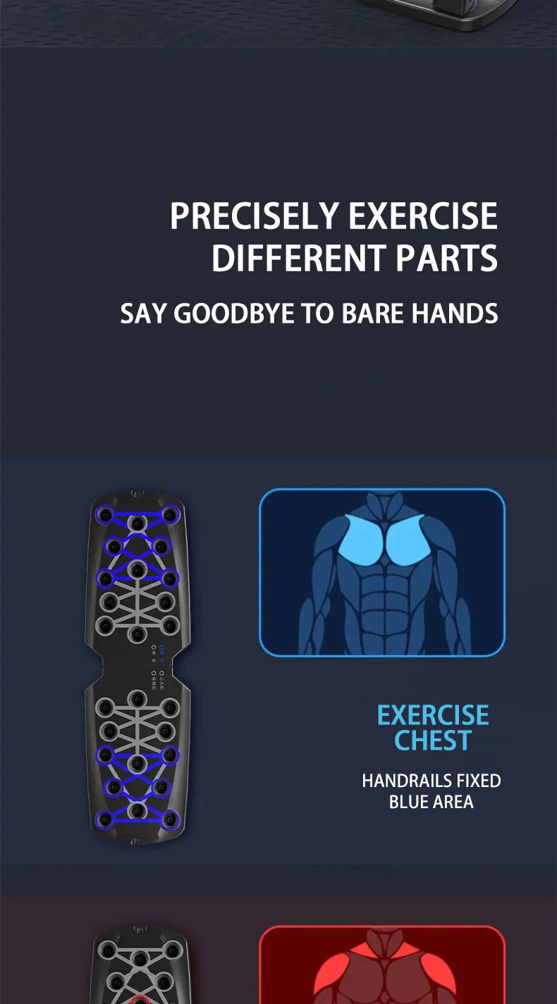 Multifunctional Push-Up Board Set | Foldable Fitness Equipment For Chest Abdomen Arms/Back Training