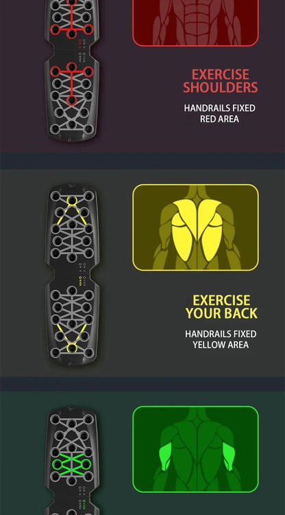 Multifunctional Push-Up Board Set | Foldable Fitness Equipment For Chest Abdomen Arms/Back Training