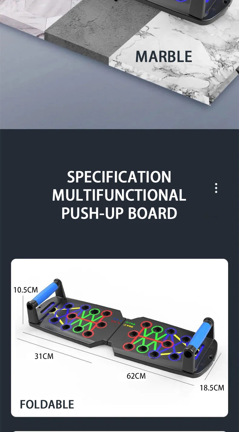 Multifunctional Push-Up Board Set | Foldable Fitness Equipment For Chest Abdomen Arms/Back Training