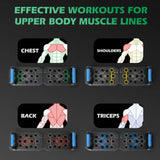 Push-up Board Set Portable Multifunctional Push-up Bar Foldable Fitness Equipment For Chest Abdomen Arms/Back Training