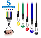 11-Piece Resistance Bands Set – Complete Full-Body Home Gym Workout Kit
