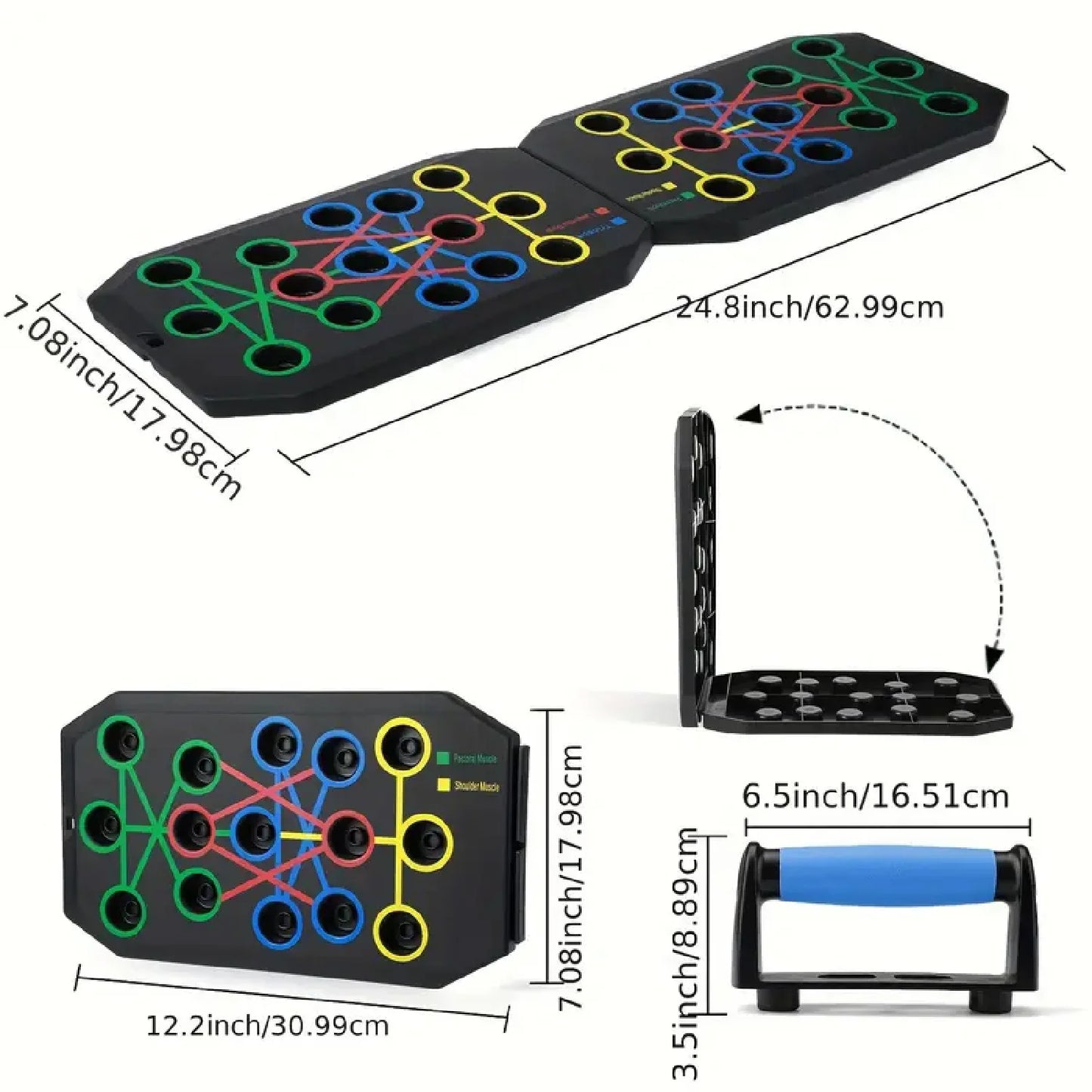 Push-up Board Set Portable Multifunctional Push-up Bar Foldable Fitness Equipment For Chest Abdomen Arms/Back Training