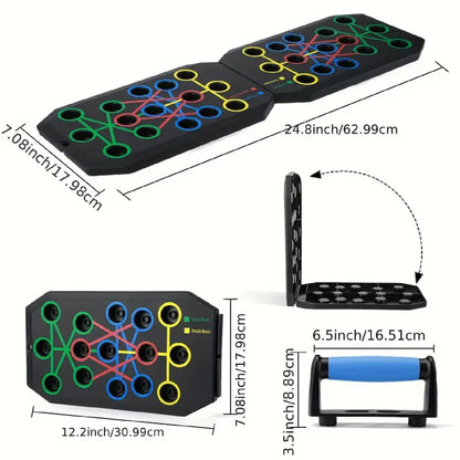Push-up Board Set Portable Multifunctional Push-up Bar Foldable Fitness Equipment For Chest Abdomen Arms/Back Training