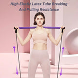 Portable Yoga & Pilates Bar with Resistance Bands – Full Body Toning & Stretching