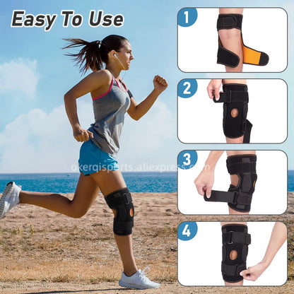 Compression Knee Brace Support Sleeve for Pain Relief & Sports