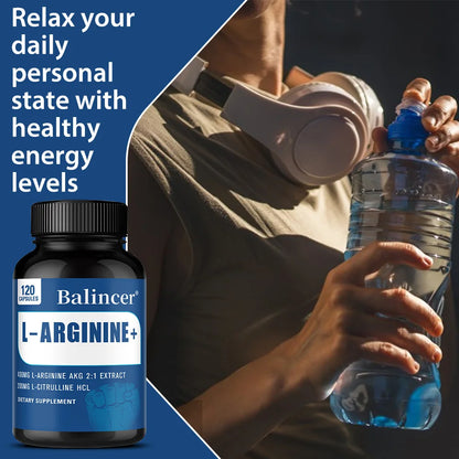 Men’s L-Arginine Fitness Supplement for Muscle, Endurance & Pre-Workout Energy