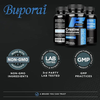 Creatine Monohydrate - Improves Energy and Endurance, Increases Muscle Mass,  Athletic Performance