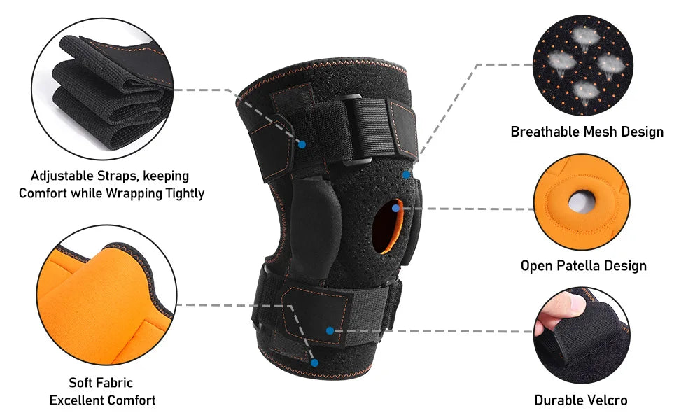 Compression Knee Brace Support Sleeve for Pain Relief & Sports