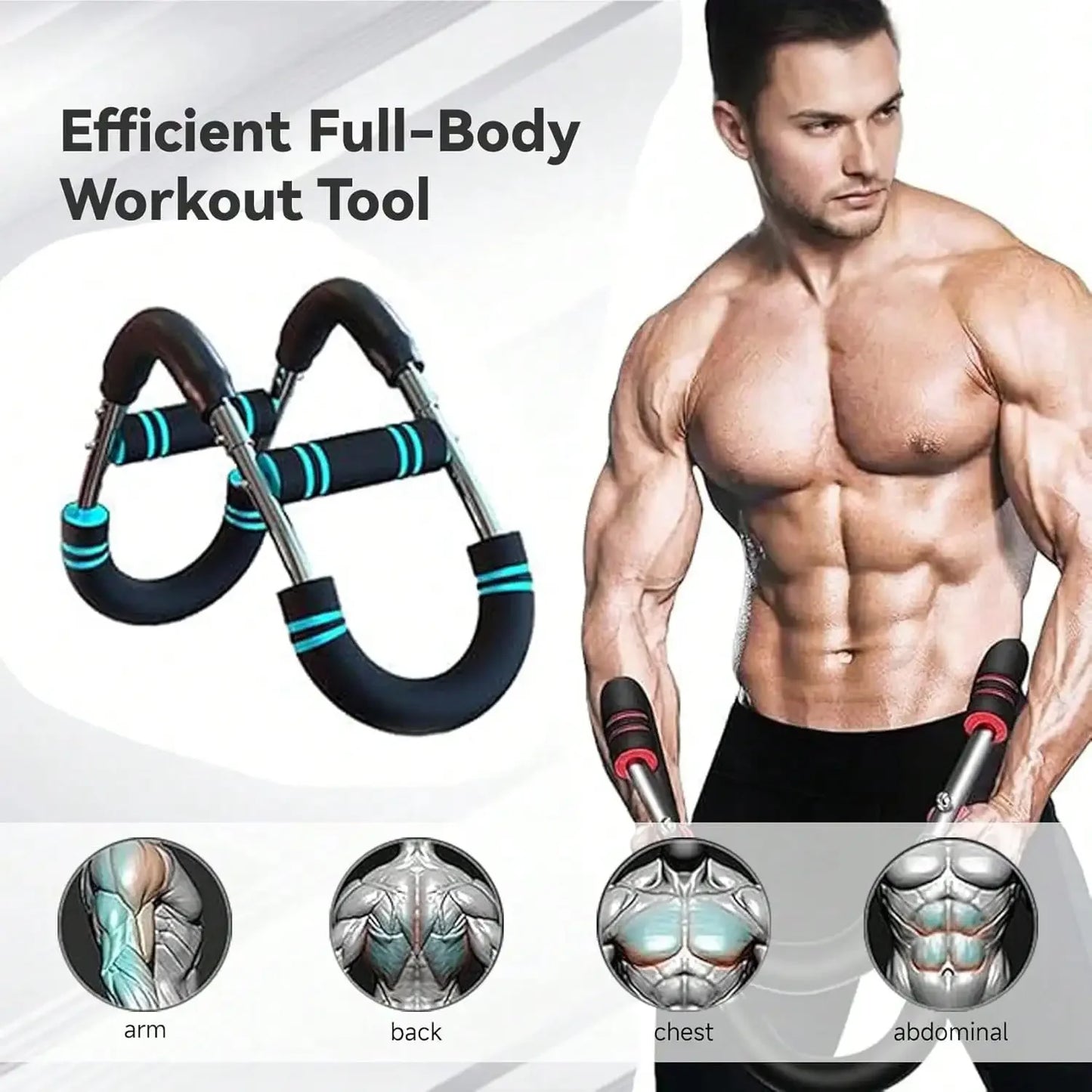Adjustable Twist Bar Exerciser – 60–100 lb Resistance for Forearms, Wrists & Grip Strength | Home Gym Hand Trainer