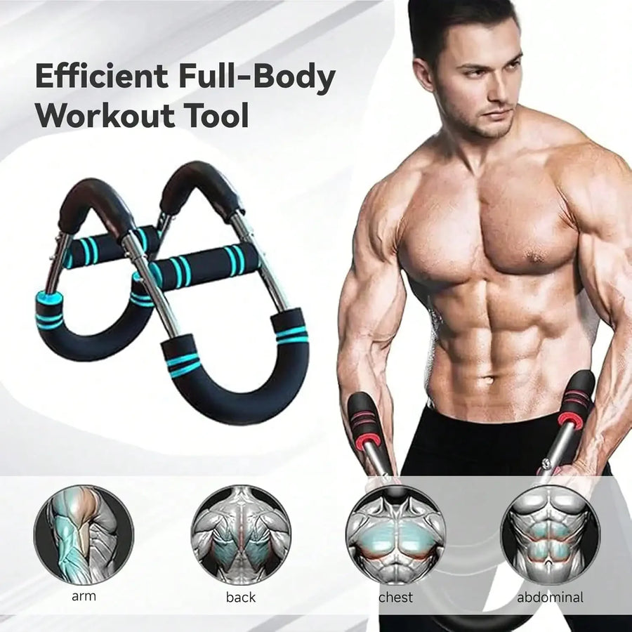 Adjustable Twist Bar Exerciser – 60–100 lb Resistance for Forearms, Wrists & Grip Strength | Home Gym Hand Trainer
