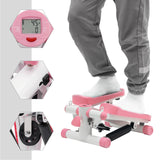 Portable Mini Stepper Machine – Home & Office Cardio Workout with Resistance Bands