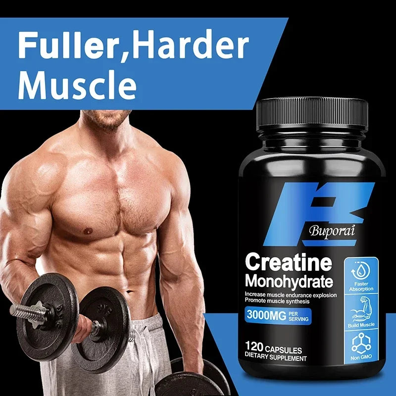 Creatine Monohydrate - Improves Energy and Endurance, Increases Muscle Mass,  Athletic Performance
