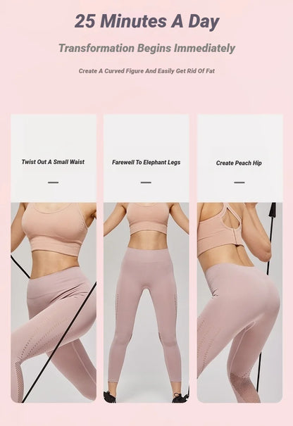 Portable Yoga & Pilates Bar with Resistance Bands for Full Body Workout | Home Gym Equipment