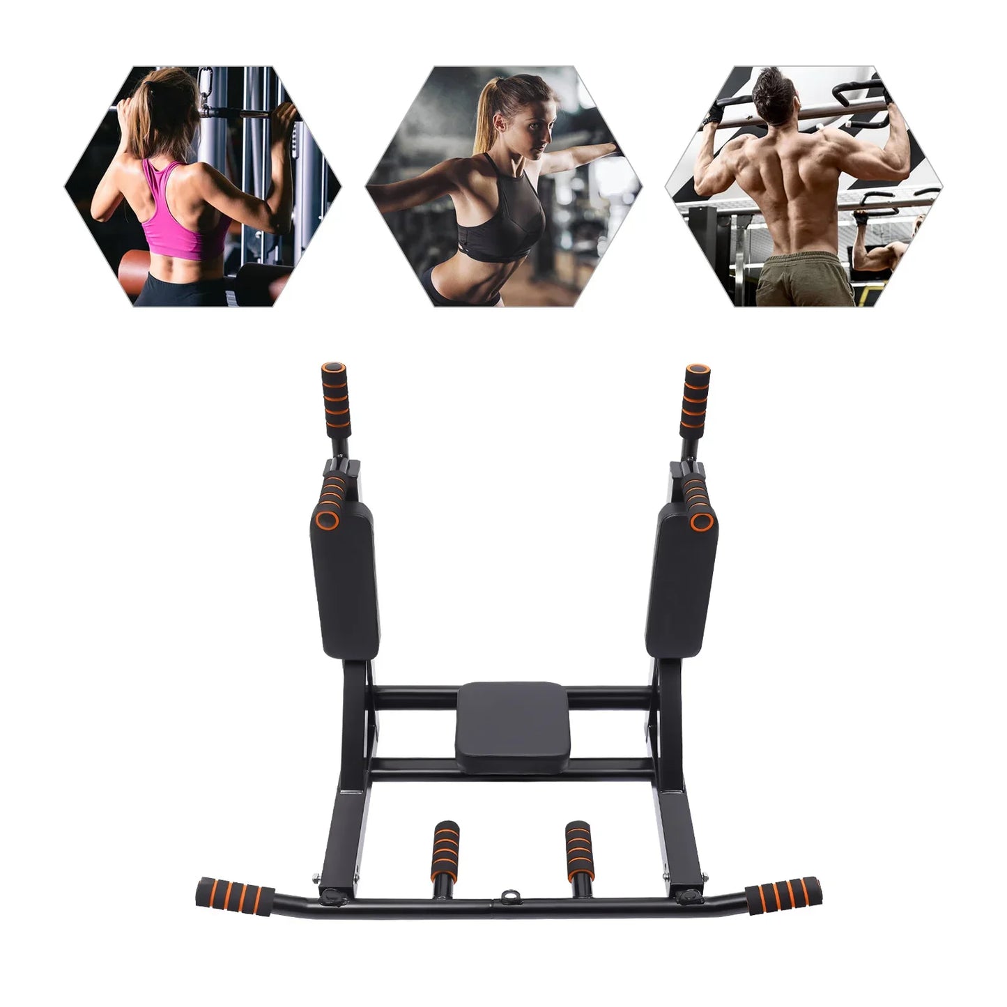 Wall Mounted Pull-Up Bar & Dip Station for Home Gym Training | Multifunctional Dip Station