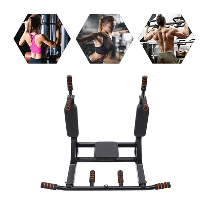 Wall Mounted Pull-Up Bar & Dip Station for Home Gym Training | Multifunctional Dip Station