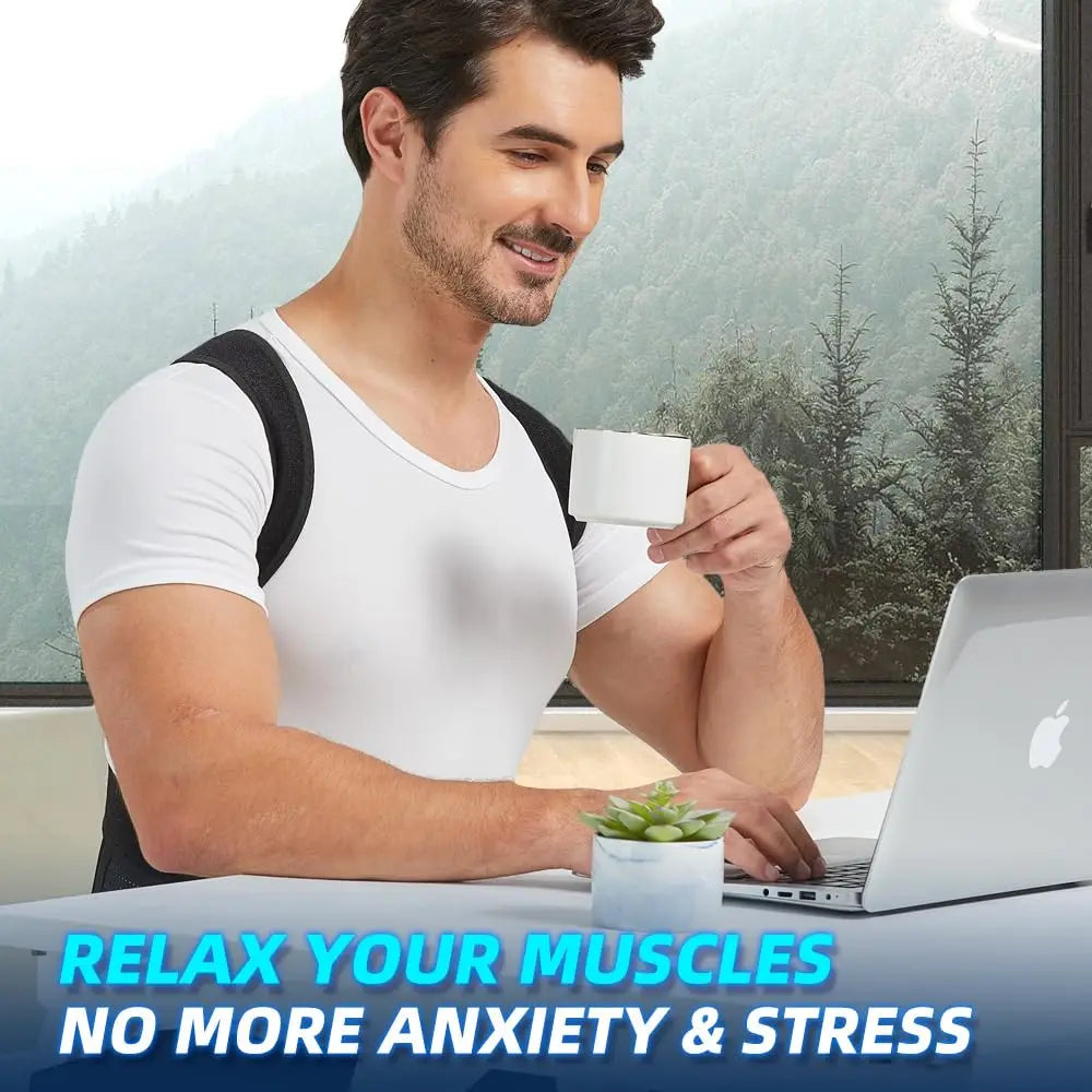 Back Brace Posture Corrector for Women and Men, Shoulder Straightener, Adjustable Full Back Support for Upper and Lower Back