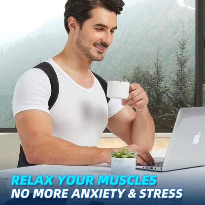 Back Brace Posture Corrector for Women and Men, Shoulder Straightener, Adjustable Full Back Support for Upper and Lower Back