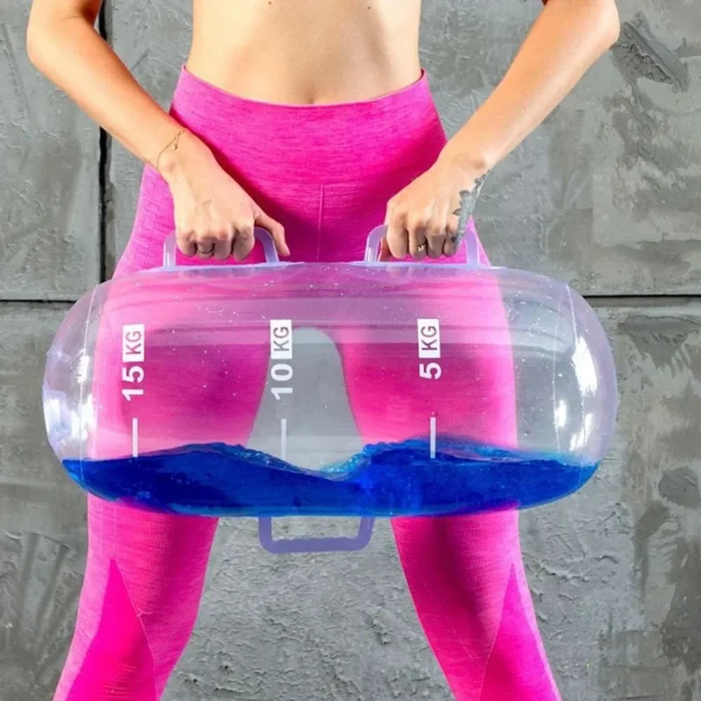 Adjustable Inflatable Water Dumbbell & Power Bag for Fitness Training