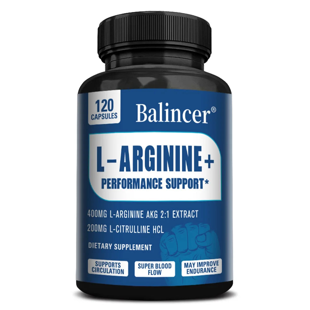 Men’s L-Arginine Fitness Supplement for Muscle, Endurance & Pre-Workout Energy