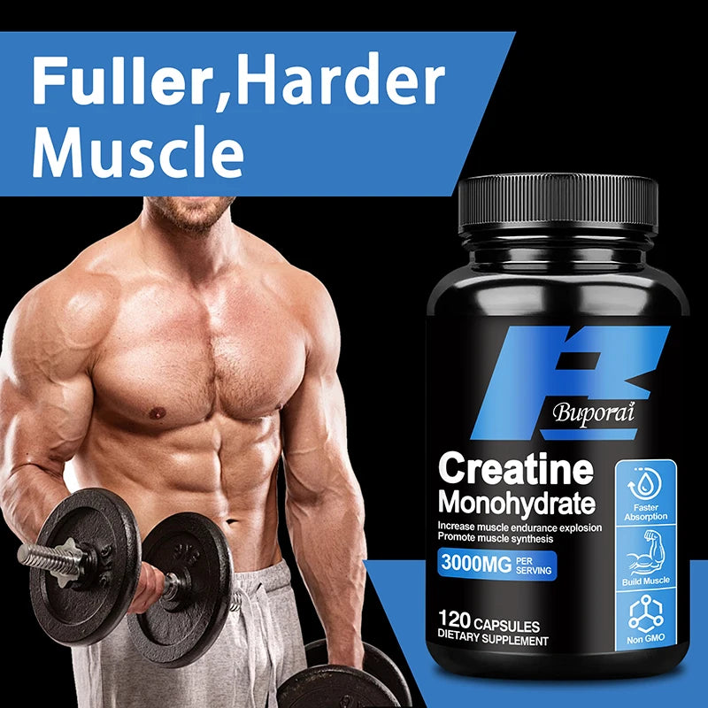 Creatine Monohydrate - Improves Energy and Endurance, Increases Muscle Mass,  Athletic Performance