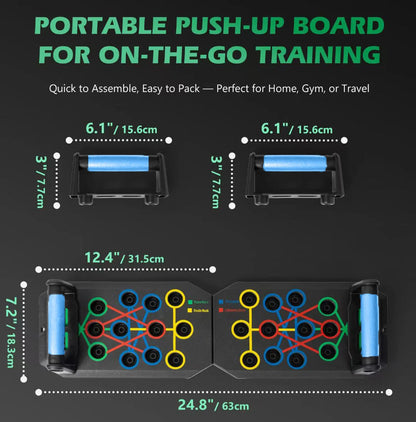 Push-up Board Set Portable Multifunctional Push-up Bar Foldable Fitness Equipment For Chest Abdomen Arms/Back Training