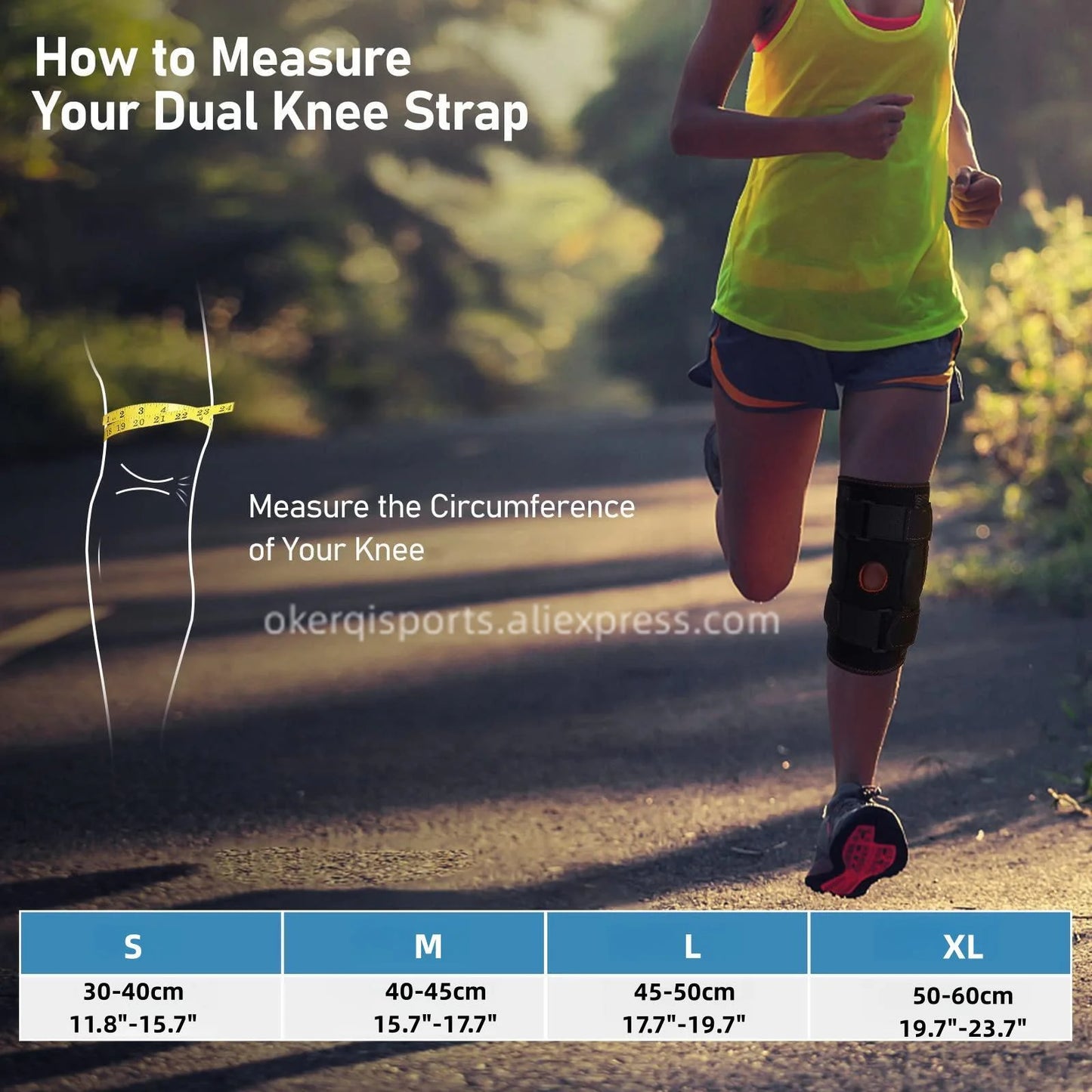 Compression Knee Brace Support Sleeve for Pain Relief & Sports