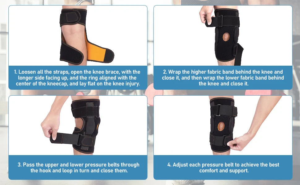 Compression Knee Brace Support Sleeve for Pain Relief & Sports