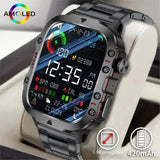 LAXASFIT 2025 Rugged Outdoor Smart Watch – 2.01″ HD Bluetooth Call & Fitness Tracker
