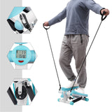 Portable Mini Stepper Machine – Home & Office Cardio Workout with Resistance Bands