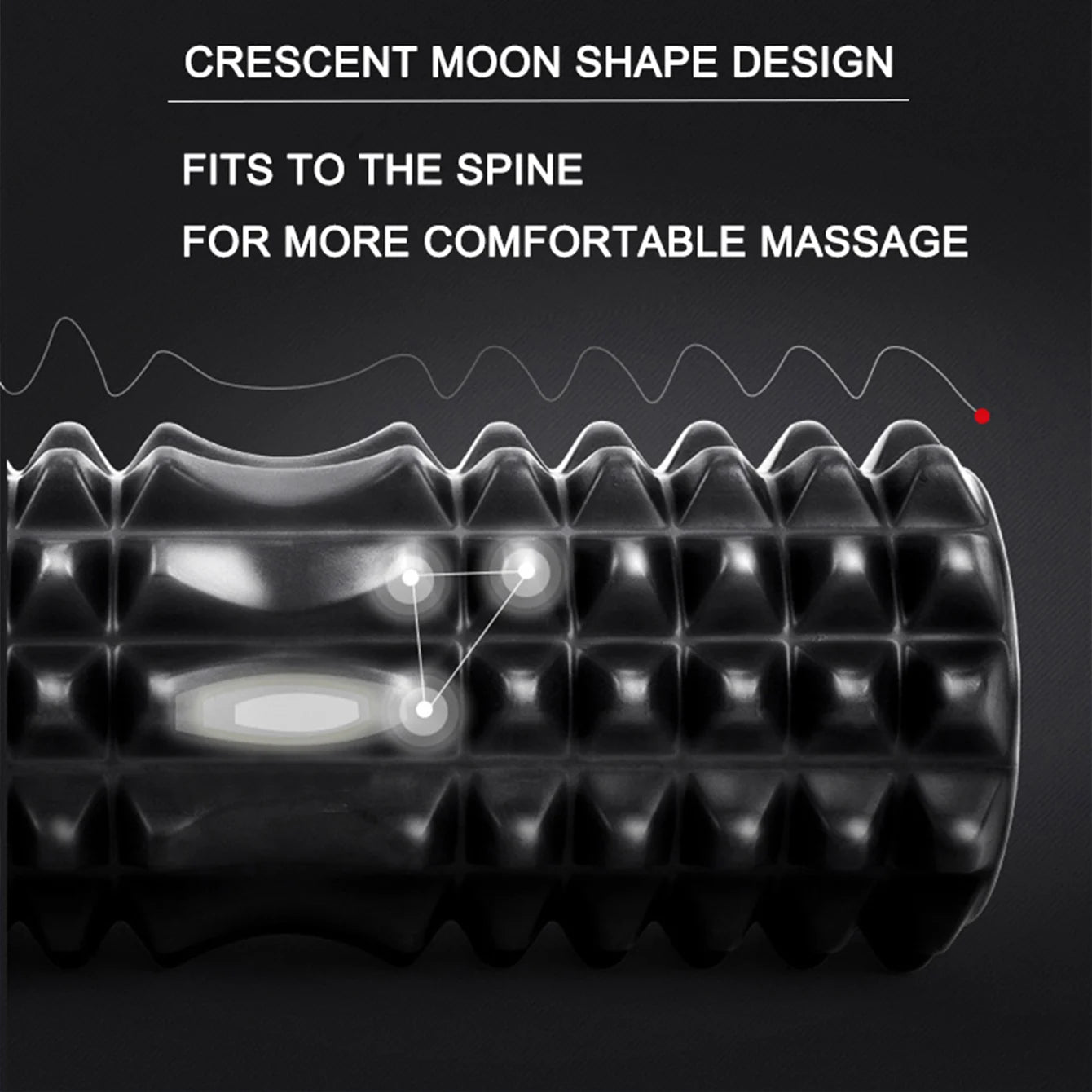 Crescent Solid Foam Axis 45°13 cm Yoga Roller – Fitness & Muscle Relief
