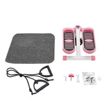 Portable Mini Stepper Machine – Home & Office Cardio Workout with Resistance Bands