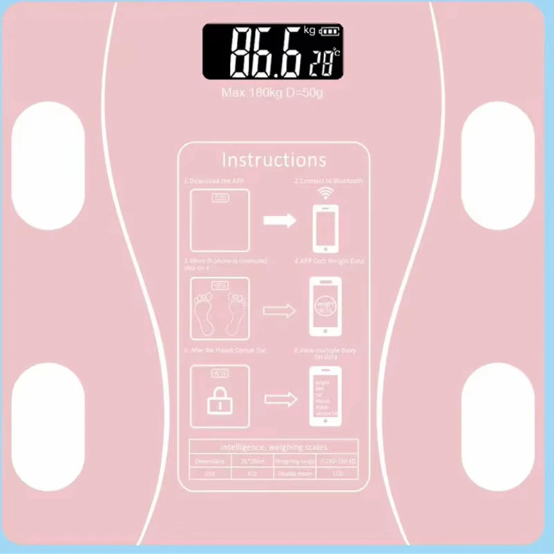 Smart Body Fat & Weight Scale with App – Bluetooth Body Composition Analyzer