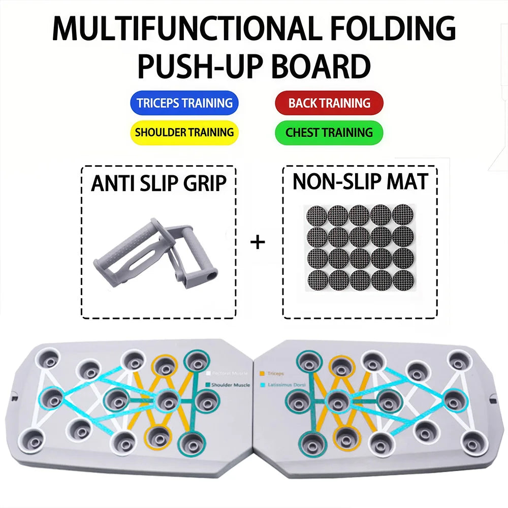 Multifunctional Push-Up Board Set | Foldable Fitness Equipment For Chest Abdomen Arms/Back Training