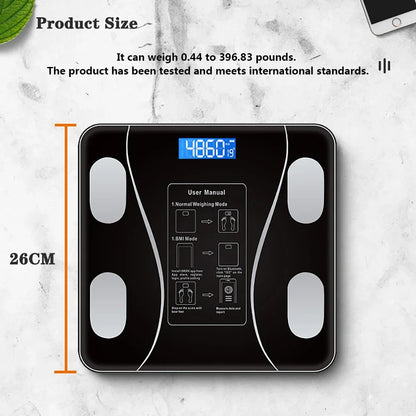 Smart Body Fat & Weight Scale with App – Bluetooth Body Composition Analyzer