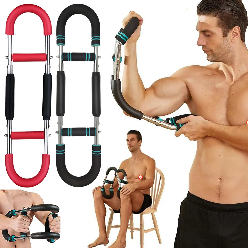 Adjustable Arm Twister & Resistance Spring Bar – Portable Fitness Exerciser, Home Gym Equipment