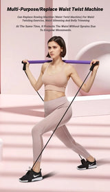 Portable Yoga & Pilates Bar with Resistance Bands – Full Body Toning & Stretching