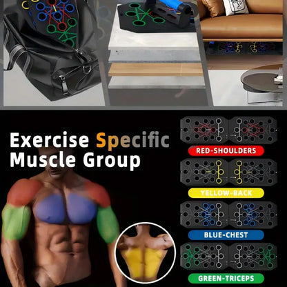 Push-up Board Set Portable Multifunctional Push-up Bar Foldable Fitness Equipment For Chest Abdomen Arms/Back Training