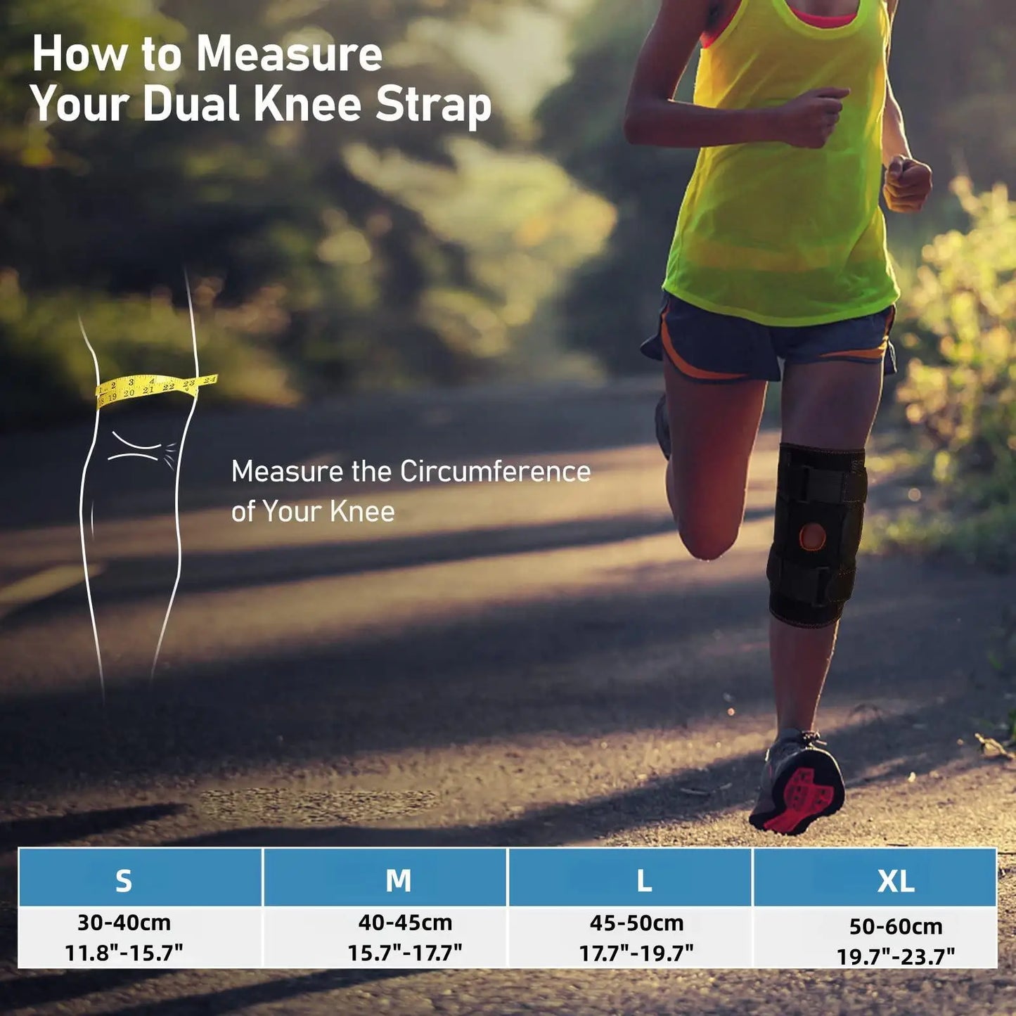 Compression Knee Brace Support Sleeve for Pain Relief & Sports