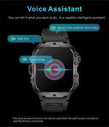 LAXASFIT 2025 Rugged Outdoor Smart Watch – 2.01″ HD Bluetooth Call & Fitness Tracker
