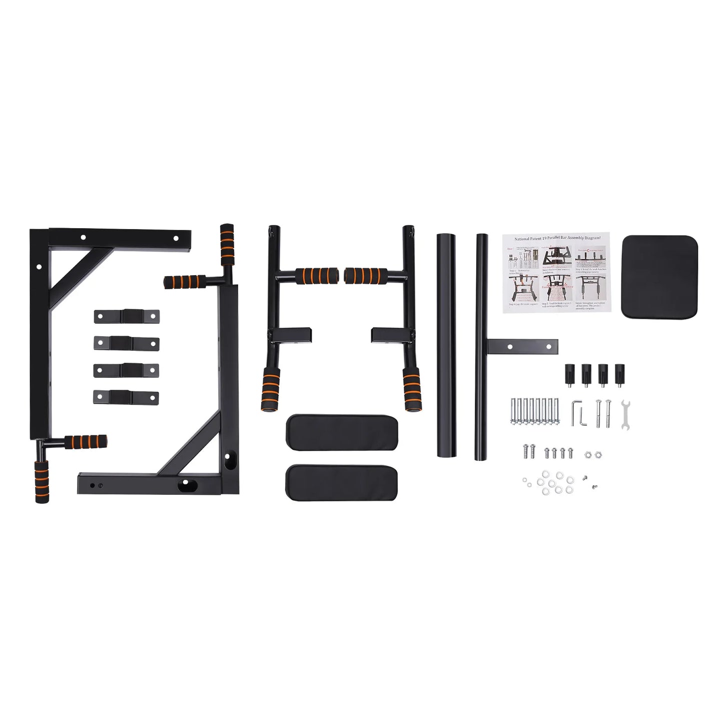 Wall Mounted Pull-Up Bar & Dip Station for Home Gym Training | Multifunctional Dip Station