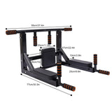 Wall Mounted Pull-Up Bar & Dip Station – Heavy Duty Home Gym for Upper Body Training
