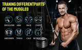 Home Gym LAT & Lift Pulley System – Cable Workout Attachments Best For Athlete
