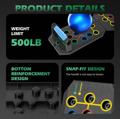 Push-up Board Set Portable Multifunctional Push-up Bar Foldable Fitness Equipment For Chest Abdomen Arms/Back Training